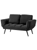 Beliani 2-Sitzer Sofa BREKKE in Schwarz/Schwarz - (W) 158 x (H) 88 x (L) 75 cm