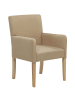 Beliani Esszimmerstuhl ROCKEFELLER in Beige/Braun - (W) 60 x (H) 88 x (L) 62 cm