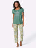 WITT WEIDEN Schlafanzug in ecru-salbei-bedruckt