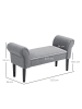 HOMCOM Sitzbank-L102 x B36x H51 cm-Dunkelgrau