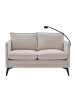 ABRIHOME 2 Sitzer Sofa in Beige mit Seitentasche Handyhalter und Stauraum  