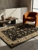 KADIMA DESIGN Teppich Kurzflor Waschbar Orientalisch TANNHEIM Strapazierfähig in Schwarz