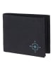 oxmox New Cryptan Geldbörse RFID Schutz 12 cm in schwarz-windrose 2.0 cyan