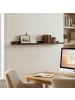 relaxdays Wandregal in Dunkelbraun - (B)80 x (H)5 x (T)15 cm