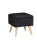 relaxdays Hocker in Schwarz - (B)40 x (H)40 x (T)40 cm