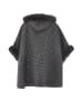 fraully Damen Poncho in Dunkelgrau