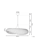 Beliani Pendelleuchten BOYNE in Braun/Silber/Transparent - (W) 47 x (H) 118 x (L) 60 cm