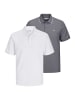 Jack & Jones Poloshirt Austin in Weiß / Dunkelgrau