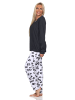 NORMANN Langarm Pyjama Schlafanzug Hose Tiermotiv - 84732 in anthrazit