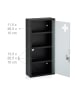 relaxdays Medizinschrank in Schwarz - (B)27 x (H)57 x (T)12 cm