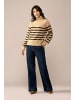 Mart Visser Caroline Tensen Danville Streifenpullover Sand/Schwarz