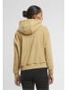 Urban Classics Urban Classics Ladies Jacquard Velvet Oversized Zip Hoody in unionbeige