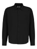 Sublevel Langärmeliges Shirt mit Knöpfen und Brusttasche in Schwarz