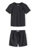 Minoti 2tlg. Set: T-Shirt & Shorts 23fleece119 in grau