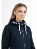 DreiMaster Damen Strickfleecejacke in Marine Melange