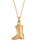 Elli Halskette 925 Sterling Silber Schuh in Gold