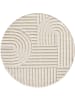 KADIMA DESIGN Teppich 3D Waschbar Skandinavischer Boho RIGI Strapazierfähig in Creme