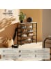 tectake Schuhregal Bournemouth 75,5 x 30,5 x 85,5 cm, Industrial Holz hell, Eiche Sonoma