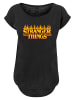 F4NT4STIC Long Cut T-Shirt Stranger Things Fire Logo Women Netflix TV Series in schwarz