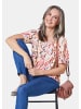 GOLDNER Druckbluse Farbbrillante Druckbluse mit liebevollen Details in bunt / gestreift