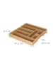 relaxdays Besteckkasten in Natur - (B)33–49,5 x (H)6,5 x (T)47,5 cm