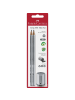 Faber-Castell Bleistiftset Grip 2001 + Einfachspitzer B silber Blisterkarte