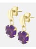 Vanlere Ohrhänger aus 375 Gelbgold mit Amethyst