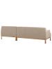 Beliani Ecksofa SOSJO in Beige/Braun - (W) 251 x (H) 74 x (L) 132 cm linksseitig