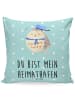 Mr. & Mrs. Panda Dekokissen Sofa Eule Matrose mit Spruch in Türkis Pastell