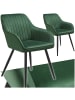 tectake Polstersessel gepolstert, in Samtoptik, gesteppt, 58 x 62 x 82 cm