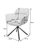 MCW 2er-Set Esszimmerstuhl K33 drehbar, Wildleder-Optik braun
