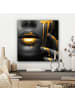 MuchoWow Leinwand bilder Gesicht gold schwarz (BxH)