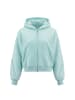 IZIA Women Hoodie in Aqua