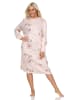NORMANN Nachthemd langarm Kuschel interlock - 87463 in rosa
