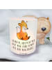 Mr. & Mrs. Panda Kerzenhalter Fuchs Multiple Sklerose mit Spruch in Transparent