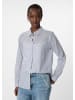 comma CI Bluse langarm in Weiß-blau