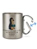 Mr. & Mrs. Panda Campingtasse Pinguin Buch mit Spruch in Silber
