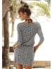 s.Oliver Jerseykleid in schwarz-creme-bedruckt
