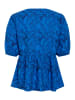 CULTURE Kurzarm-Bluse CUtaylar Relaxed fit in Victoria Blue/Dress Blues