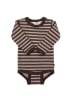 Joha Merinowolle Langarmbody in dark brown