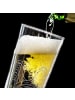 Mr. & Mrs. Panda Bierglas Hahn Korn mit Spruch in Transparent