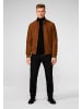 Ricano Herren Lederjacke Henry in schönem Velour Cognac