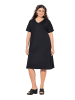 Ulla Popken Jerseykleid in schwarz