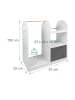 relaxdays Kindergarderobe in Weiß - (B)97 x (H)108 x (T)35 cm