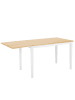 Beliani Klappbarer Tisch LOUISIANA in Weiß/Braun - (W) 75 x (H) 74 x (L) 120 cm
