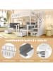 ABRIHOME 90x200cm Multifunktionales Kinder-Hochbett 2 in 1 Bett und Schreibtisch