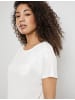 TAIFUN T-Shirt Kurzarm Rundhals in Offwhite