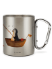 Mr. & Mrs. Panda Thermobecher Pinguin Angelboot ohne Spruch in Silber