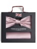 Finshley & Harding London Fliege und Einstecktuch in rosa