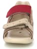 Kickers Sandalen in Beige/Rot